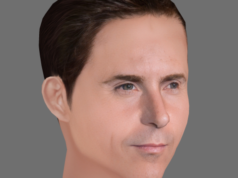 Alessandro Nivola Head - Low poly head for game Modelo 3D