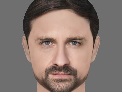 Alex Skarbek Head - Low poly head for game 3D मॉडल