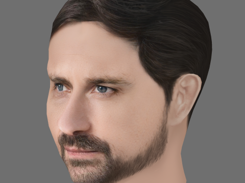 Alex Skarbek Head - Low poly head for game Modelo 3D