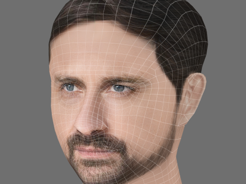 Alex Skarbek Head - Low poly head for game Modelo 3D