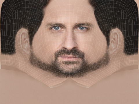 Alex Skarbek Head - Low poly head for game Modelo 3D