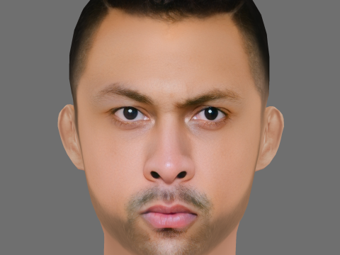 Chi Lewis-Parry Head - Low poly head for game 3D मॉडल