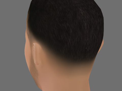 Chi Lewis-Parry Head - Low poly head for game Modello 3D