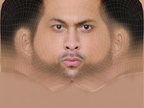 Chi Lewis-Parry Head - Low poly head for game Modello 3D