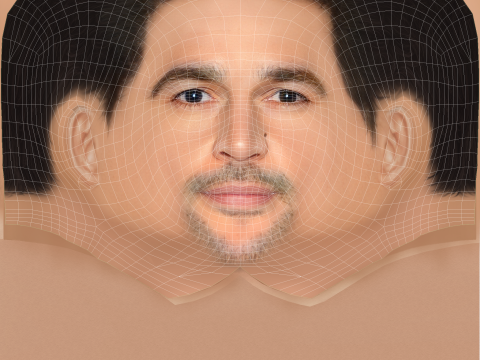 Christopher Abbott Head - Low poly head for game 3D Model