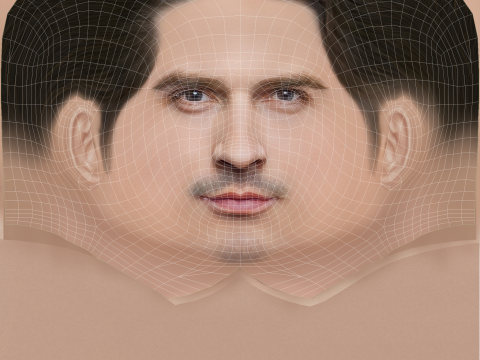 Dritan Kastrati Head - Low poly head for game 3D Model