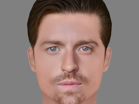 Alfie Stewart Head - Low poly head for game 3D मॉडल