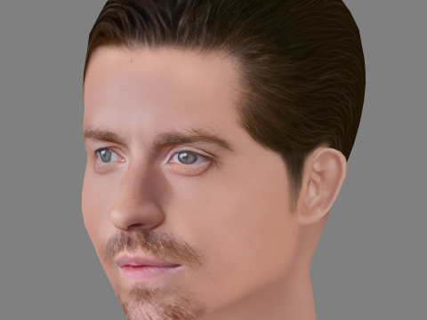 Alfie Stewart Head - Low poly head for game Modello 3D