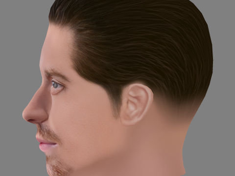 Alfie Stewart Head - Low poly head for game Modello 3D