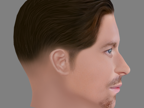 Alfie Stewart Head - Low poly head for game Modello 3D