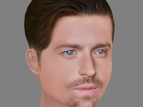 Alfie Stewart Head - Low poly head for game Modello 3D