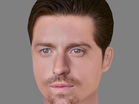 Alfie Stewart Head - Low poly head for game Modello 3D