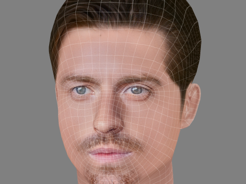 Alfie Stewart Head - Low poly head for game Modello 3D