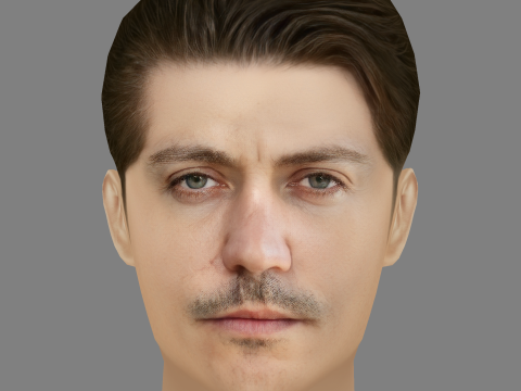 Greg Kolpakchi Head - Low poly head for game 3D मॉडल