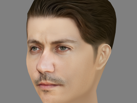 Greg Kolpakchi Head - Low poly head for game 3D Модель