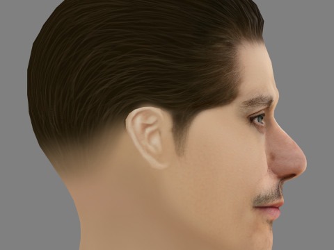 Greg Kolpakchi Head - Low poly head for game 3D Модель