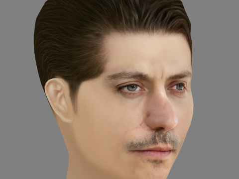 Greg Kolpakchi Head - Low poly head for game 3D Модель