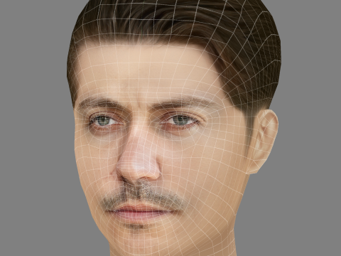 Greg Kolpakchi Head - Low poly head for game 3D Модель