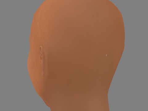 Michael Dorn Head - Low poly head for game Model 3D