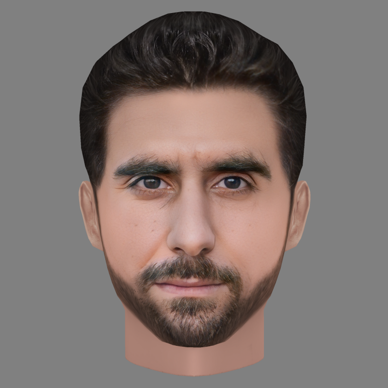 Murat Seven Head - Low poly head for game 3D Model .c4d .max .obj .3ds .fbx .stl .blend 