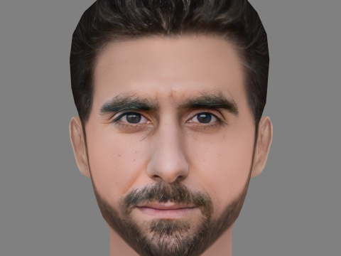 Murat Seven Head - Low poly head for game 3D मॉडल