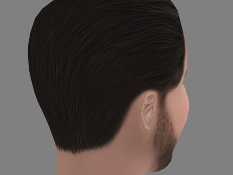 Murat Seven Head - Low poly head for game 3D Model