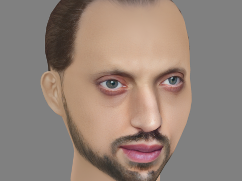 Preslav Shipkaliev Head - Low poly head for game 3D Model