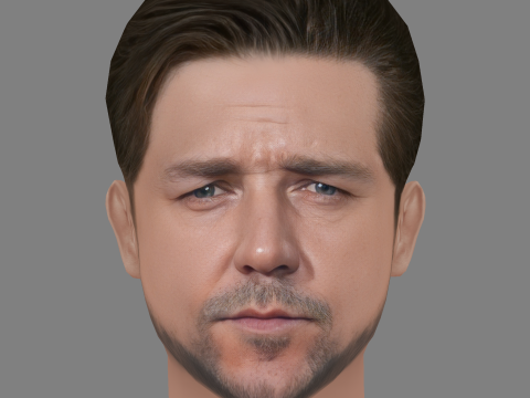 Russell Crowe Head - Low poly head for game 3Dモデル