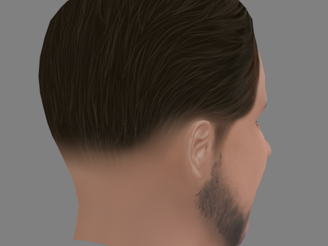 Russell Crowe Head - Low poly head for game Modelo 3D