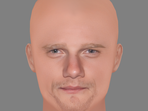 Yuri Kolokolnikov Head - Low poly head for game Modello 3D