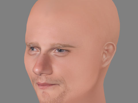 Yuri Kolokolnikov Head - Low poly head for game 3D Model