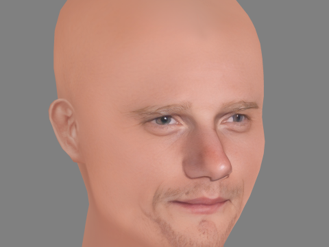 Yuri Kolokolnikov Head - Low poly head for game 3D Model