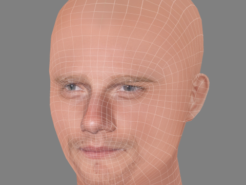 Yuri Kolokolnikov Head - Low poly head for game 3D Model