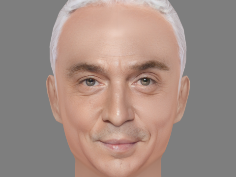 Bruno Tonioli Head - Low poly head for game 3D Model