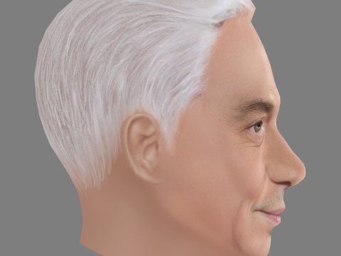 Bruno Tonioli Head - Low poly head for game Modelo 3D