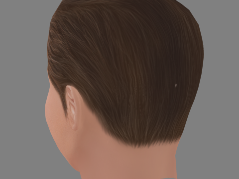 David Hasselhoff Head - Low poly head for game 3D Model