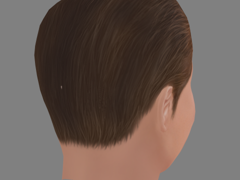 David Hasselhoff Head - Low poly head for game 3D Model