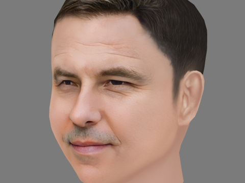 David Walliams Head - Low poly head for game 3D Model
