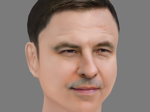 David Walliams Head - Low poly head for game 3D Model