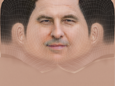 David Walliams Head - Low poly head for game 3D Model