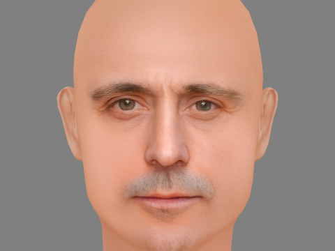 Mark Strong Head - Low poly head for game 3D Model