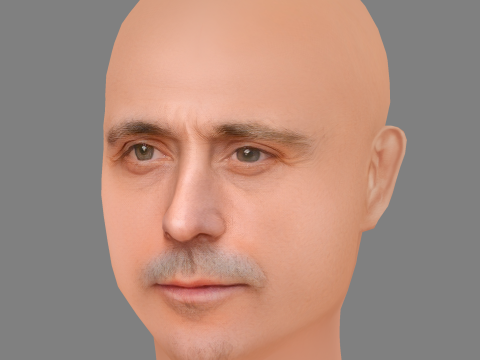 Mark Strong Head - Low poly head for game 3D 모델
