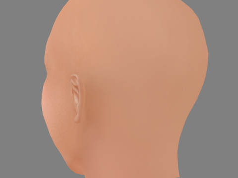 Mark Strong Head - Low poly head for game 3D 모델