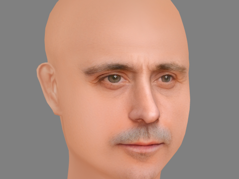 Mark Strong Head - Low poly head for game 3D 모델