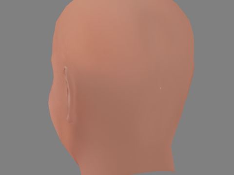 Patrick Stewart Head - Low poly head for game Modelo 3D