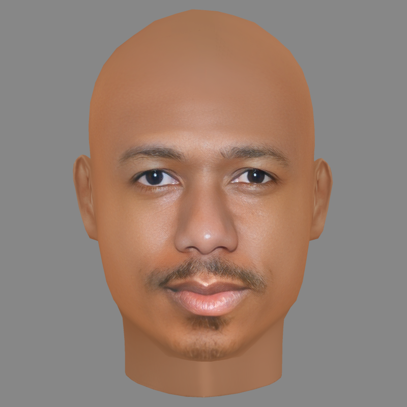 Nick Cannon Head - Low poly head for game Modèle 3D .c4d .max .obj .3ds .fbx .stl .blend