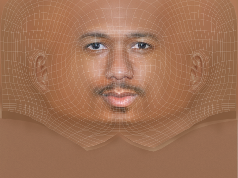 Nick Cannon Head - Low poly head for game Modèle 3D