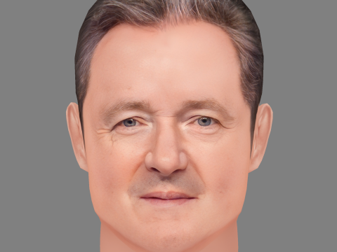 Piers Morgan Head - Low poly head for game 3D Model