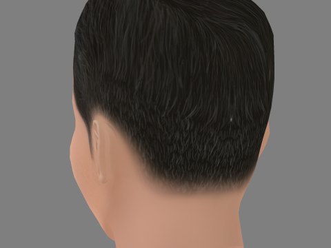 Simon Cowell Head - Low poly head for game Modèle 3D