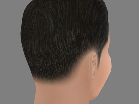 Simon Cowell Head - Low poly head for game Modèle 3D